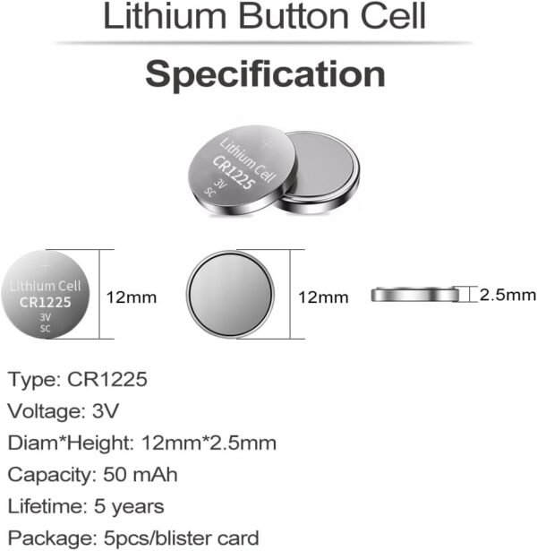 517i-JP9VML._AC_SL1000_ Comprehensive review of PGSONIC CR1225 3V lithium battery pack for household gadgets