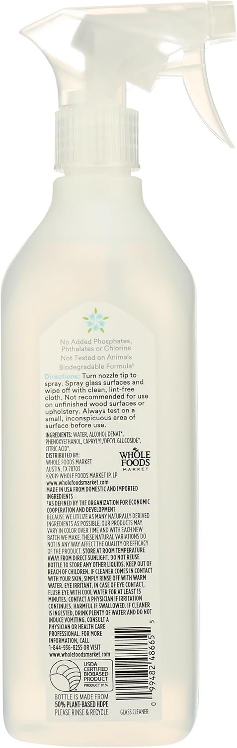61859wjKcL._AC_SL1500_ Review of 365 by Whole Foods Market Glass Cleaner Unscented for Streak-Free Shine