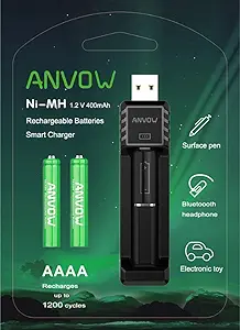 619ubJgC7oL.__AC_SX300_SY300_QL70_FMwebp_ Review of ANVOW Smart AAAA Battery Charger with Rechargeable AAAA Batteries for Surface Pen