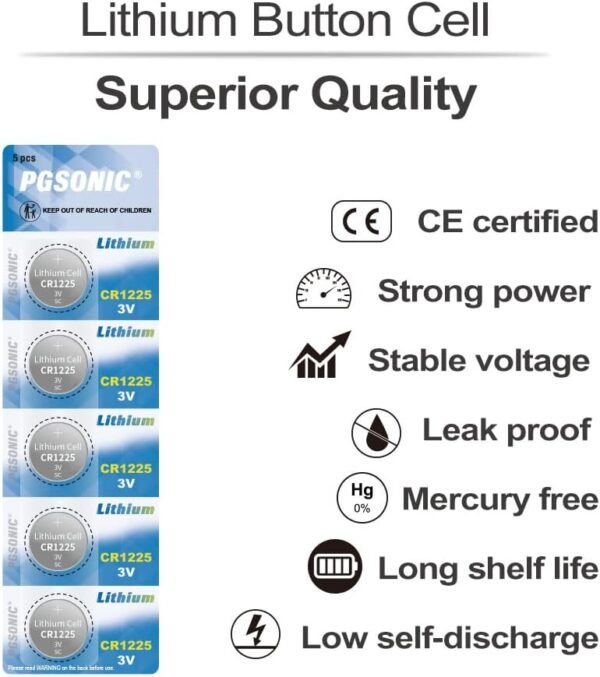 61SK1LjHcL._AC_SL1000_ Comprehensive review of PGSONIC CR1225 3V lithium battery pack for household gadgets