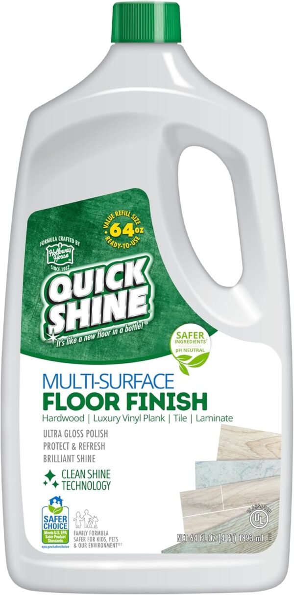 71Oq2P667eL._AC_SL1500_ Quick Shine Multi Surface Floor Finish 1200-00064U review for Hardwood and Tile Cleaning