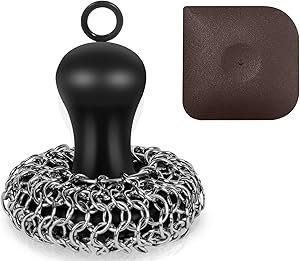 71YB3vZ9TL._AC_SX300_SY300_ Herda Cast Iron Cleaner Scrubber Review Upgraded Chainmail Brush for Skillet Cleaning