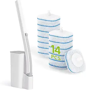 71hQrjOJk-L.__AC_SX300_SY300_QL70_FMwebp_ Toilet Bowl Cleaner Review IVYROLL Disposable Wand with 14 Refills and Holder
