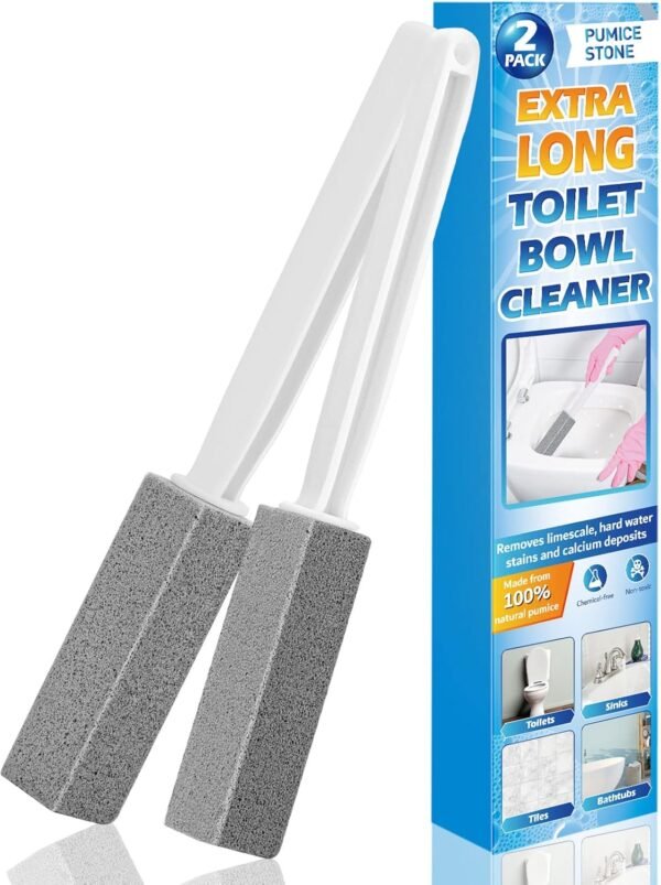 71mIQ0RUl2L._AC_SL1500_ 2 Pack Pumice Stone Toilet Brush Review Effective for Hard Water Stains Removal