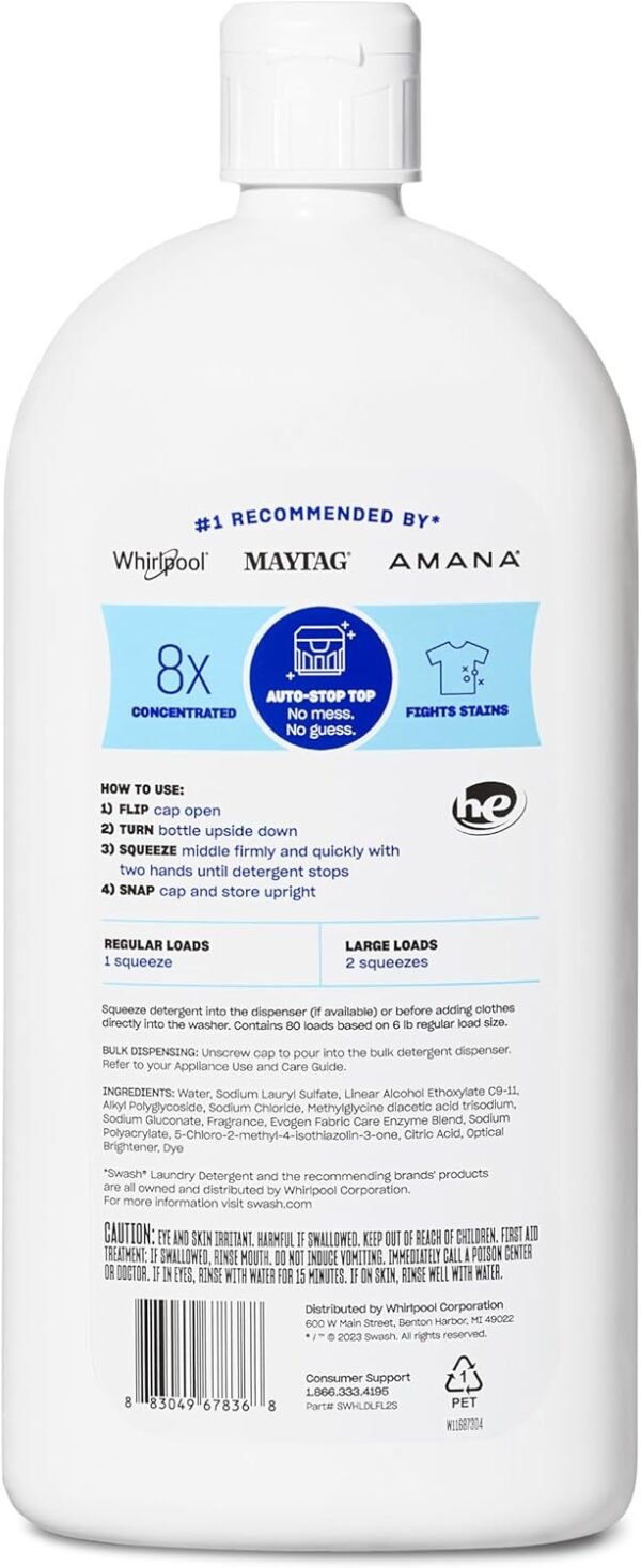 71vhjYWqZVL._AC_SL1500_ Detailed review of Swash Liquid Laundry Detergent SWHLDLFL2S with 8x Concentration