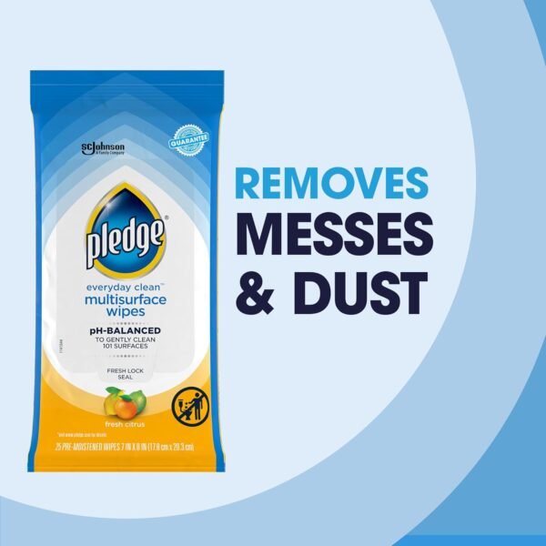 Pledge Multisurface Cleaning Wipes Review Fresh Citrus Scent for Everyday Household Cleaning
