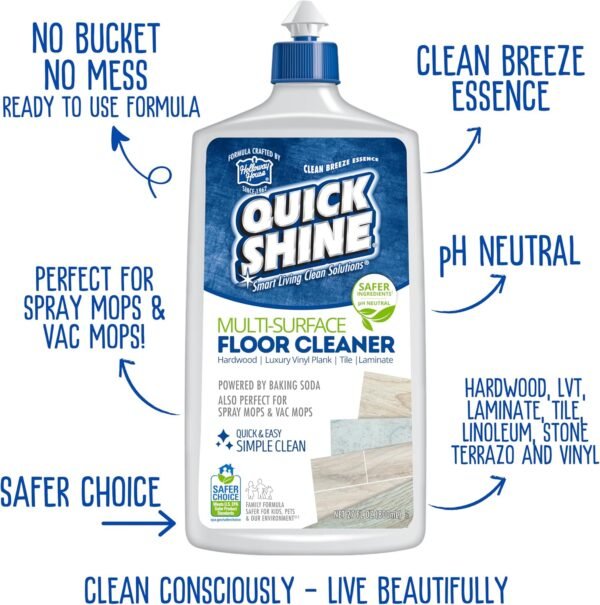 Quick Shine Multi Surface Floor Cleaner and Polish review for hardwood and tile floors