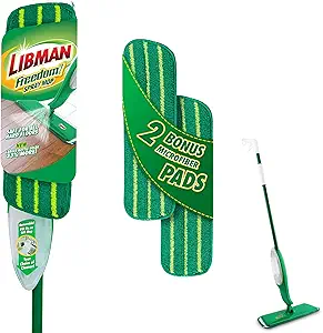 Libman Freedom Spray Mop review with Reusable Microfiber Pads for Hardwood and Tile Floors