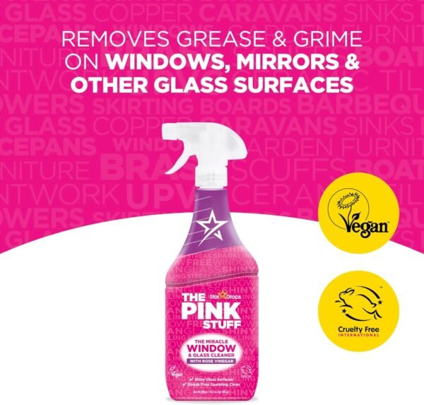 81AcXbaBMwL._AC_SL1500_ Review of The Pink Stuff Miracle Window Cleaner Spray for Streak-Free Shine
