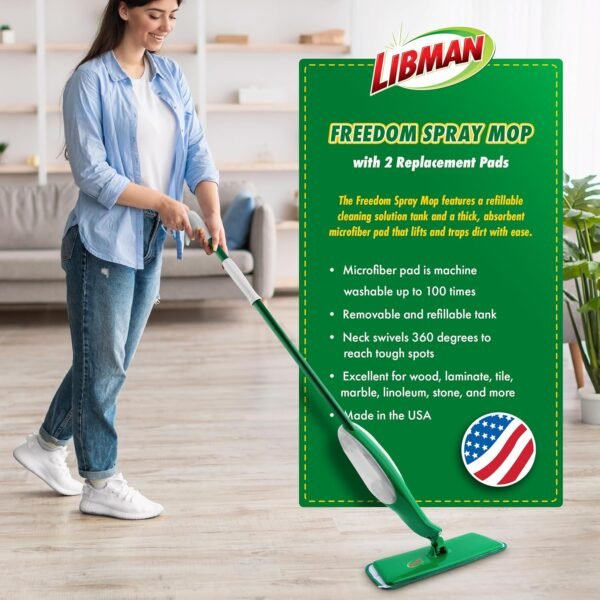 81m5O2hb2yL._AC_SL1500_ Libman Freedom Spray Mop review with Reusable Microfiber Pads for Hardwood and Tile Floors